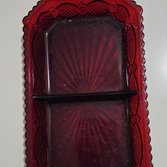 Avon Other - Deep Red Glass Vintage Avon Relish Tray